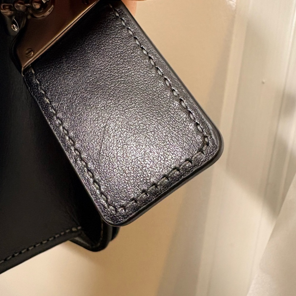 ✨ COACH Bandit Shoulder Bag in Black Luxe Refined Calf Leather - CC416 ✨ - Picture 9 of 15